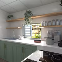 Ngắm không rời mắt căn bếp 9m2 gọn gàng, xinh xắn con gái tặng mẹ