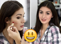 Bạn không có phấn má, không sao, son môi sẽ giúp bạn làm việc này. Nhưng lưu ý là chọn đúng màu son để má hồng của bạn không quá lố.