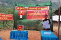 Bản làng vùng cao rộn ràng ngày bầu cử sớm ảnh 1