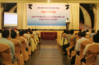 Tập huấn công tác pháp chế, báo cáo viên pháp luật và bồi thường nhà nước năm 2014 khu vực phía Nam ảnh 1
