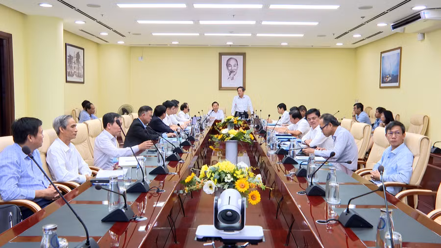 Bộ GD&ĐT làm việc với UBND TP Đà Nẵng về Dự án khu đô thị Đại học Đà Nẵng. (Ảnh: D.Hương)