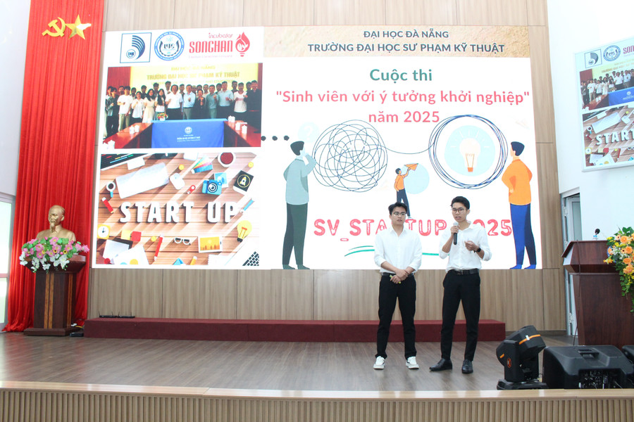 Sinh viên trình bày dự án tại Cuộc thi “Sinh viên với ý tưởng khởi nghiệp” năm 2025 (SV_STARTUP-2025). dai-hoc-su-pham-ky-thuat-dai-hoc-da-nang.jpg