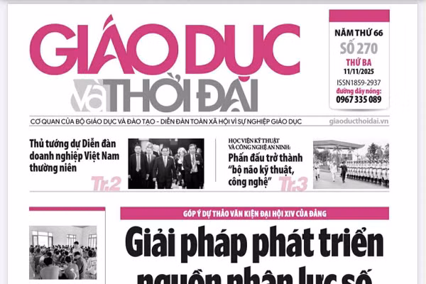 Tin tức báo in 11/11: Giải pháp phát triển nguồn nhân lực số