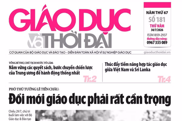 Tin tức báo in 30/7: 'Luồng sinh khí mới' cho đội ngũ nhà giáo