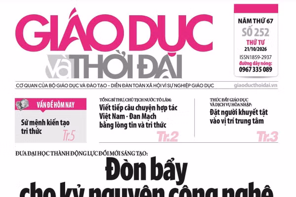 Tin tức báo in 21/10: Đòn bẩy cho kỷ nguyên công nghệ