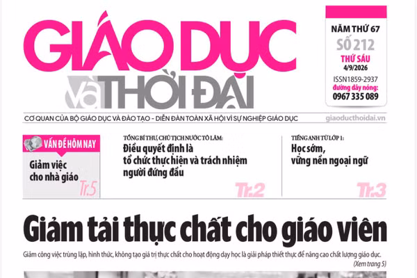 Tin tức báo in 4/9: Giảm tải thực chất cho giáo viên