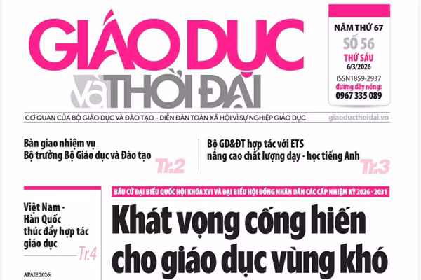 Tin tức báo in 6/3: Khát vọng cống hiến cho giáo dục vùng khó