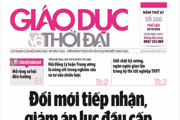 Tin tức báo in 30/10: Đổi mới tiếp nhận, giảm áp lực tuyển sinh đầu cấp