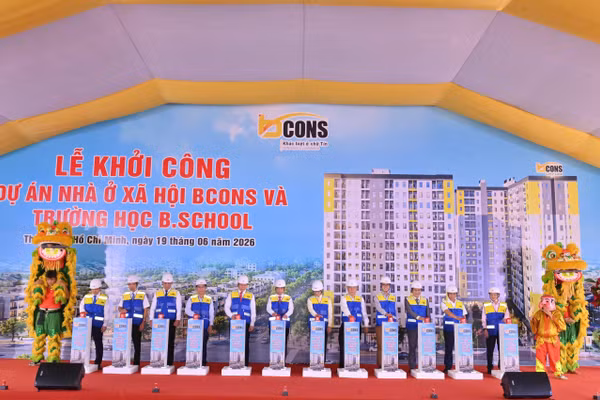 Lễ khởi công dự án nhà ở xã hội Bcons và Trường học B.School, ngày 19.6.
