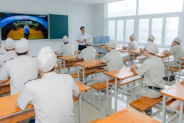 Một giờ học tại Trường Đại học Giao thông vận tải TPHCM. Ảnh: UTH.