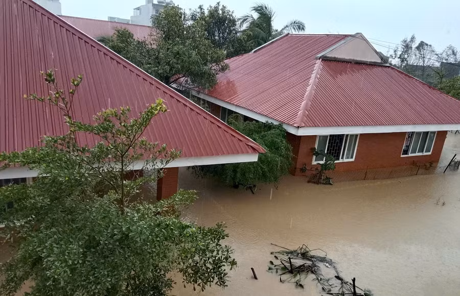Dự án Làng trẻ em SOS Quy Nhơn chìm trong biển nước.