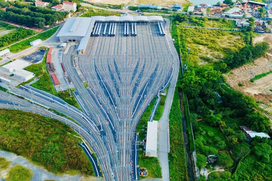 Tuyến Metro Bến Thành - Suối Tiên ở TPHCM. Ảnh: Q.H