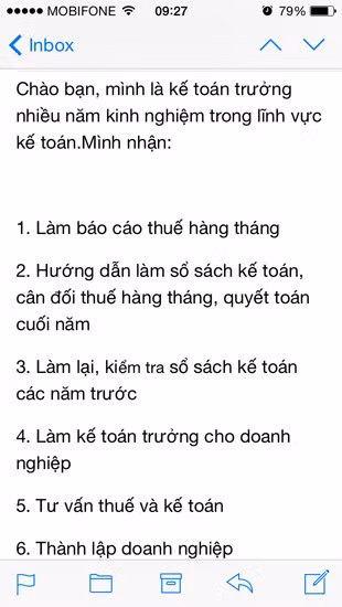 Một email tìm việc được gửi hàng loạt trên mạng. Ảnh chụp màn hình. email-xinviec-2195-1404533112.jpg