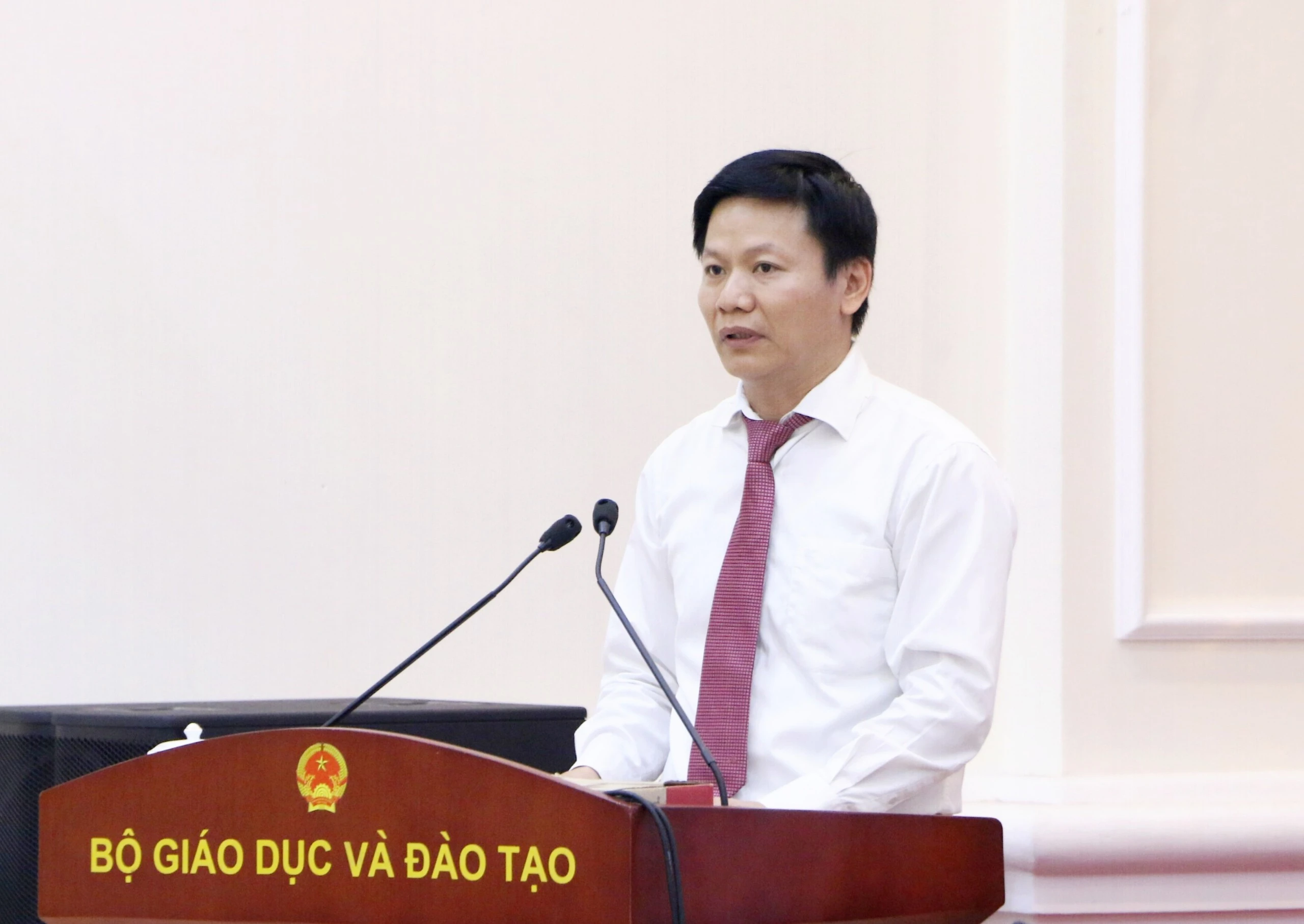 Ông Nguyễn Thanh Đề - Phó Chủ tịch kiêm Tổng Thư ký Hội Thể thao học sinh Việt Nam nêu bật một số kết quả của nhiệm kỳ III.