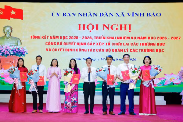  Hải Phòng nhiều xã, phường công bố quyết định sắp xếp trường học