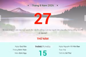 Lịch âm 27/8 - Xem lịch âm ngày 27/8