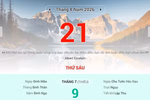 Lịch âm 21/8 - Xem lịch âm ngày 21/8