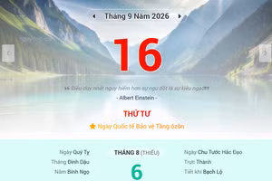 Lịch âm 16/9 - Xem lịch âm ngày 16/9