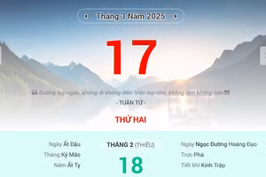 Lịch âm 17/3 - Xem lịch âm ngày 17/3