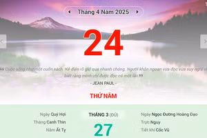 Lịch âm 24/4 - Xem lịch âm ngày 24/4