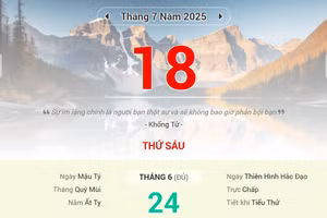 Lịch âm 18/7 - Xem lịch âm ngày 18/7