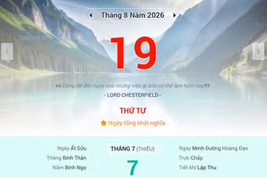 Lịch âm 19/8 - Xem lịch âm ngày 19/8