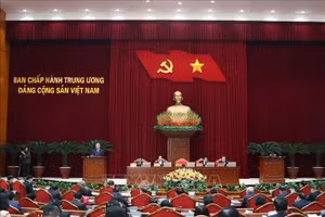 Phiên khai mạc Hội nghị Ban Chấp hành Trung ương Đảng khóa XIII. Ảnh: Thống Nhất/TTXVN.