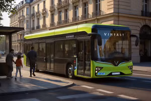 Vinfast giới thiệu xe buýt điện tại châu Âu, lần đầu ra mắt thị trường quốc tế