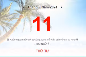 Lịch âm 11/9 - Xem lịch âm ngày 11/9
