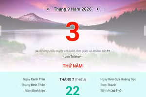 Lịch âm 3/9 - Xem lịch âm ngày 3/9