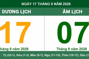 Lịch âm 17/9 - Xem lịch âm ngày 17/9