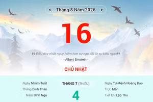 Lịch âm 16/8 - Xem lịch âm ngày 16/8