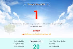 Lịch âm 1/9 - Xem lịch âm ngày 1/9