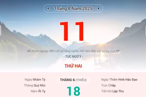 Lịch âm 11/8 - Xem lịch âm ngày 11/8
