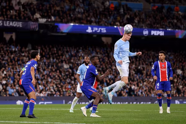 Haaland lập kỷ lục, Man City vẫn thua đau PSG trên sân nhà