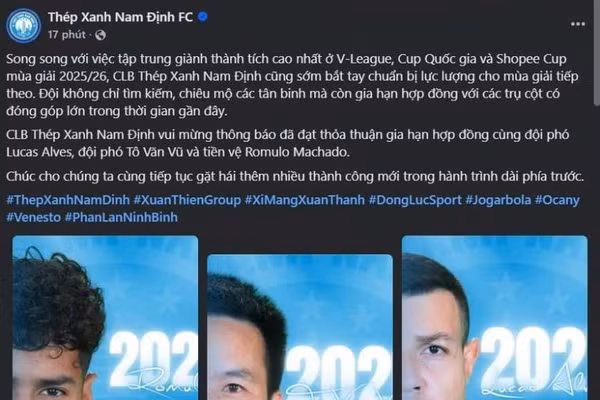 Thép Xanh Nam Định 'trói chân' 3 trụ cột, gồm 2 ngoại binh