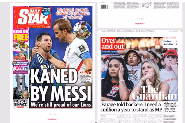 Báo châu Âu ngỡ ngàng trước 'cuộc lội ngược dòng sử thi' của Messi và Argentina