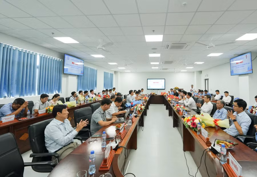 Quang cảnh Họp mặt nhân kỷ niệm 101 năm Ngày Báo chí cách mạng Việt Nam tại Trường Đại học Đồng Tháp. Ảnh: Thiên Tân.