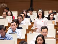 Đại biểu Nàng Xô Vi phát biểu.