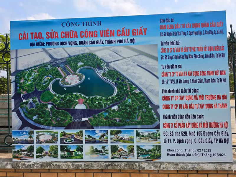 Trước thực trạng này, UBND quận Cầu Giấy đã phê duyệt dự án cải tạo, sửa chữa công viên với tổng mức đầu tư hơn 66 tỷ đồng, gồm thiết kế bản vẽ thi công và dự toán chi tiết. a2.jpg