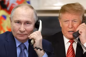 Tổng thống Nga Vladimir Putin và người đồng nhiệm Mỹ Donald Trump.