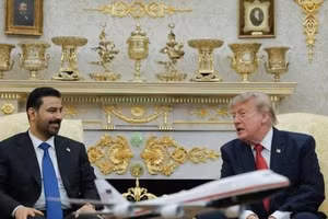 Tổng thống Mỹ Donald Trump và Thủ tướng Iraq Ali al-Zaydi.