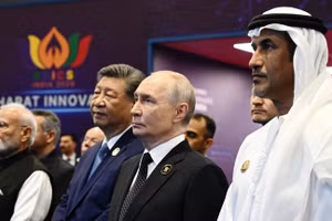 Lãnh đạo các quốc gia tham dự Hội nghị Thượng đỉnh BRICS 2026 tại Ấn Độ. (Ảnh: Sputnik)