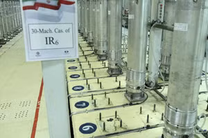 Các máy ly tâm tại cơ sở làm giàu uranium Natanz của Iran.