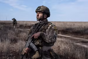 Binh sĩ Ukraine tại Kramatorsk, Donetsk, ngày 27/10.