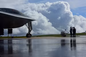 Máy bay tàng hình B-2 Spirit của Mỹ tại căn cứ Andersen, Guam.
