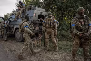 Binh sĩ Ukraine tại tỉnh Sumy.