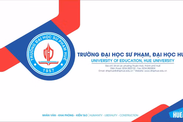 Hệ thống nhận diện thương hiệu mới của Trường Đại học Sư phạm Huế.