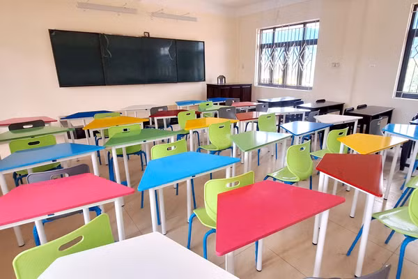 Một phòng học hiện đại vừa hoàn thành dành cho học sinh nội trú vùng cao TP Huế. (Ảnh: Đại Dương)