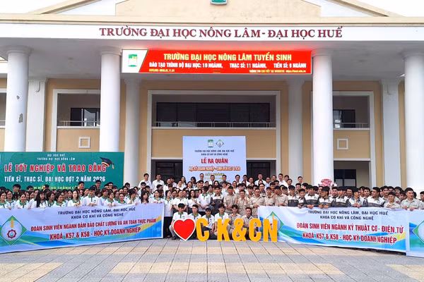 Trường ĐH Nông Lâm Huế đưa sinh viên đi thực tế tại các doanh nghiệp.